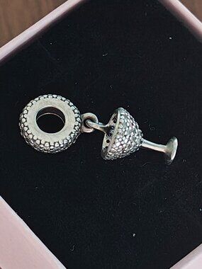 Authentic Pandora Night Out Cocktail Glass Dangle Charm 791535CZ